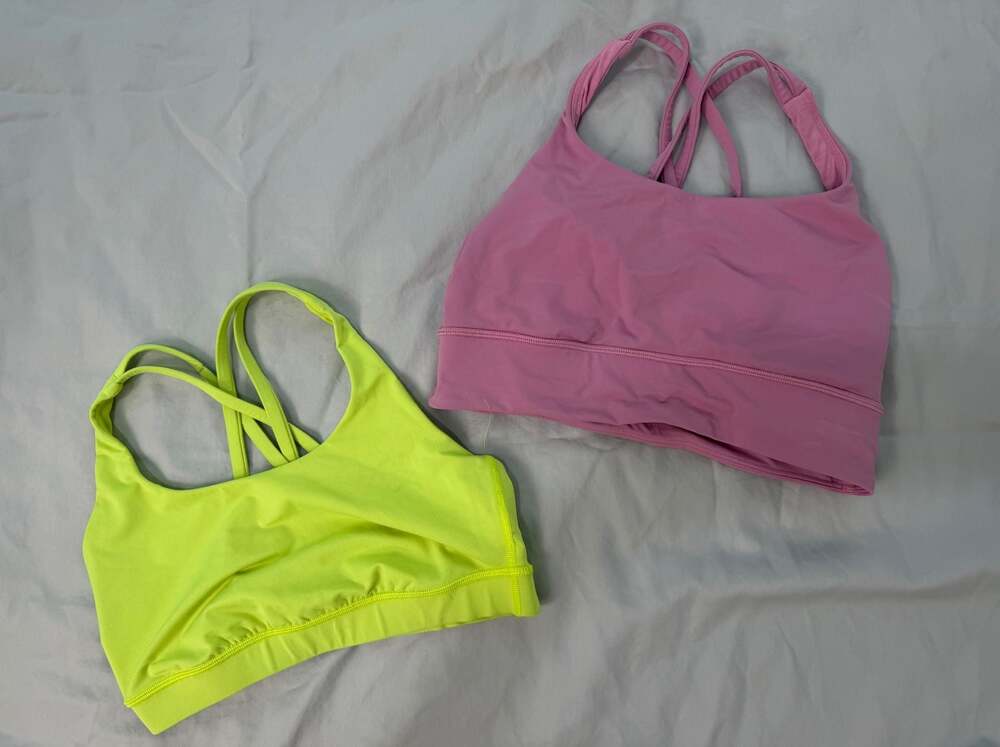 Lululemon Energy Bra Medium Support Strappy Back Sports Bra Bundle Lot of 2